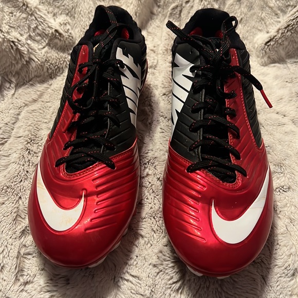 Nike Vapor Red & Black Baseball Cleats Sz 12 - Picture 15 of 15